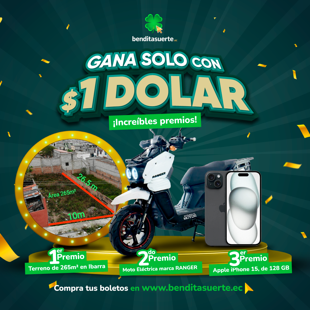 Banner Promocional Bendita Suerte - Sorteos Online Ecuador